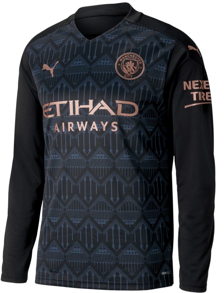  Camisa oficial Puma Manchester City 2020 2021 II jogador manga comprida